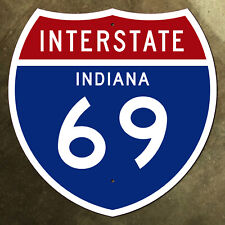 Indiana interstate route 69 highway marker road sign Indianapolis 18x18 picture