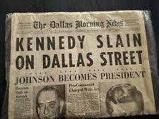 The Dallas Morning News Newspaper, Nov 23, 1963  Kennedy Slain on Dallas Street. picture