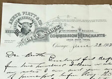 1902 Abner Piatt Co - Union Stock Yards Chicago Commission Co Letter Head Rare picture