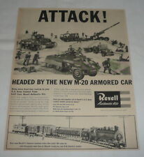 1957 REVELL models ad ~ ATTACK M-20 ARMORED CAR ~ US Army Combat Team picture