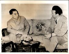 GA160 1965 Original Photo HIGH LEVEL MEETING Chou En Lai Ahmed Ben Bella Leaders picture