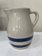 Vintage Roseville Pottery Blue Banded Pitcher picture