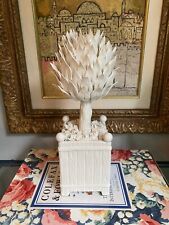 Chelsea House Port Royal Porcelain Topiary Italian Ceramic White Candleholder picture