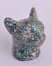 Egyptian Cat Bastet Statue-covered with Egyptian Turquoise-Decorative-Revival picture