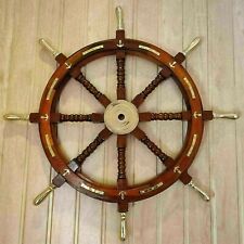 Nautical Brass Ship Wheel Anchor 36