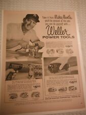 VINTAGE 50'S MICKEY MANTLE NEW YORK YANKEES WELLER POWER TOOLS ADVERTISING PAGE picture