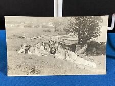Family by Shore Lake George New York Antique Photo c. 1919 picture