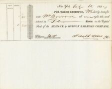 Jacob Little Signed Mohawk and Hudson Railroad Co. - Autographs - Autographed St picture