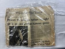 August 8th 1974 LOUISVILLE Times News Paper, In Plastic Wrap,Nixon Address picture