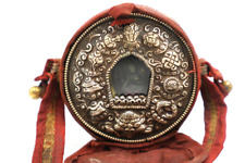 Tibetan Prayer Box Ghau Amulet Locket Words Mantra  MEDITATION DHYANA BUDDAH picture