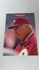 1989 Denis Menke Signed Autograph Philadelphia Phillies Photo Postcard picture