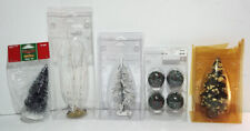 Lemax Christmas Village Bristle, Sycamore, Pine Tree & Winter Bushes Lot picture