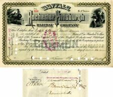 Buffalo, Rochester and Pittsburgh Railway Co. signed by J. Roosevelt Roosevelt - picture