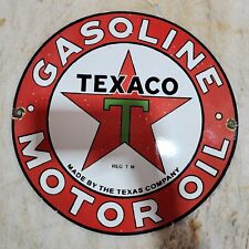 TEXACO GASOLINE 16 INCHES ROUND ENAMEL SIGN picture