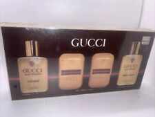 Sealed Vintage Gucci Cologne Complete Set - After Shave & Cologne & Soap Bars picture
