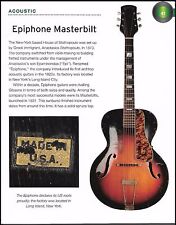 1930s Epiphone Masterbilt + 1962 Granada electric guitar 6 x 8 history article picture