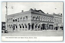 1910 First National Bank And Opera House Building Garner Iowa IA Posted Postcard picture