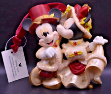 Disney Parks Victorian Christmas Mickey & Minnie Mouse Ornament NEW picture