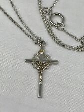 Small Sterling Silver Crucifix and Chain picture