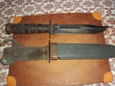 USN Camillus MK2 Fixed Blade Fighting Knife w/ Scabbard picture