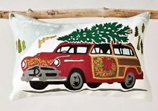 Woody Car with Pine Tree Christmas Pillow 22