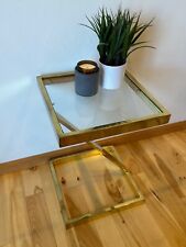 Vintage Milo Baughman Style Mid Century Modern Brass Z Side End Table picture