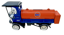 1996 ERTL COLLECTIBLE GULF OIL 1910 MACK TANKER H298 Molded Coin Bank New in Box picture