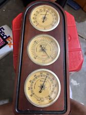 Vintage Sunbeam Wooden Weather Station Thermometer Barometer Humidity 16