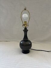 Stiffel Mid Century MCM Ball Orb Contemporary Table Lamp Works Black Brown Metal picture