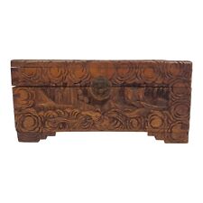 Antique 19th C Document Box Cigar Jewelry Camphor Wood Chinoiserie England  picture