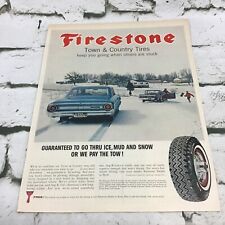 Vintage 1964 Firestone Town & Country Tires Advertising Art Print Ad  picture