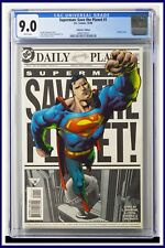 Superman Save The Planet #1 CGC Graded 9.0 DC 1998 Acetate Cover Comic Book. picture