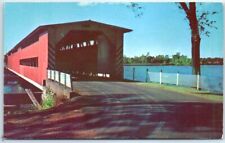 Postcard - Covered Bridge - Greetings from Lawton, Michigan, USA picture