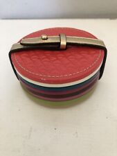 Coach Legacy Hertiage Embossed Leather Magnetic Multicolor Coasters GUC picture