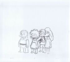 Simpsons Kids Group Shot Original Art w/COA Animation Production Pencils Rough picture