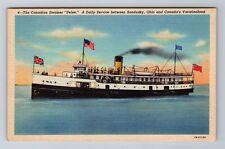 Sandusky OH- Ohio, The Canadian Steamer Pelee, Antique Souvenir Vintage Postcard picture