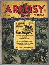 PULP:  Argosy 4/12/1941-pre WWII-Zorro movie-pulp thrills-Walt Coburn-VG picture