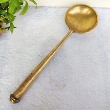 19c Vintage Hand Hammered Carved Bronze Brass Ladle Kitcheware Collectible Rare picture