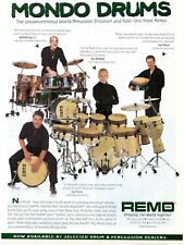 1997 Print Ad of Remo Mondo Drums w Russ McKinnon, Karl Perazzo, Raul Rekow picture