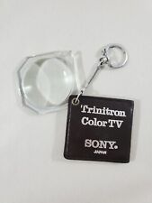 VTG 70s 80s SONY Japan Trinitron Color TV Magnifying Keychain Advertisement Rare picture