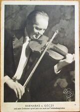 Barnabas v. Geczy 1950s Telefunken-Platten Advertising Postcard, Vioilin picture