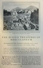 1907 Archaeological Excavations at Herculaneum Italy illustrated picture