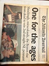 Atlanta Journal October 15, 1992 One for the ages picture
