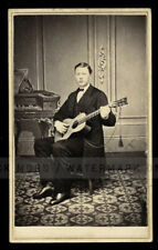 1860s CDV ID'd Guitar Player Musician Pet Furley Fulton Missouri Photo Music picture