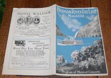 1917 HUDSON RIVER DAY LINE LINES N.Y STEAMSHIP BOOKLET BROCHURE MUSICAL CONCERTS picture