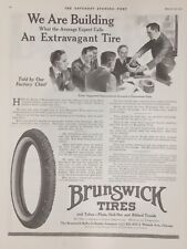 1918 Brunswick Tires Saturday Evening Post Print Ad Office Factory Chief Chicago picture