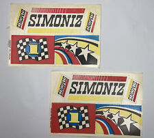 Vintage SIMONIZ decal sticker rare vintage pro mark chicane lot of 4 picture