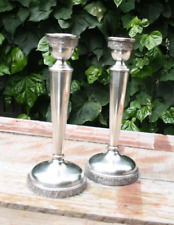 Vintage J.F. Pair Friedman Silver Company Candlestick holders EPNS Silver picture
