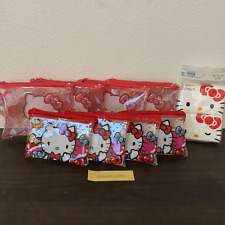Sanrio Hello Kitty 50th Anniversary Flat Pouch Zipper Bag Set Daiso Seria Japan picture