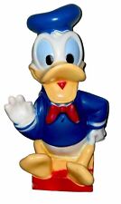 Vintage Walt Disney Donald Duck Piggy Bank Play Pal Plastics 11” tall w/o plug picture
